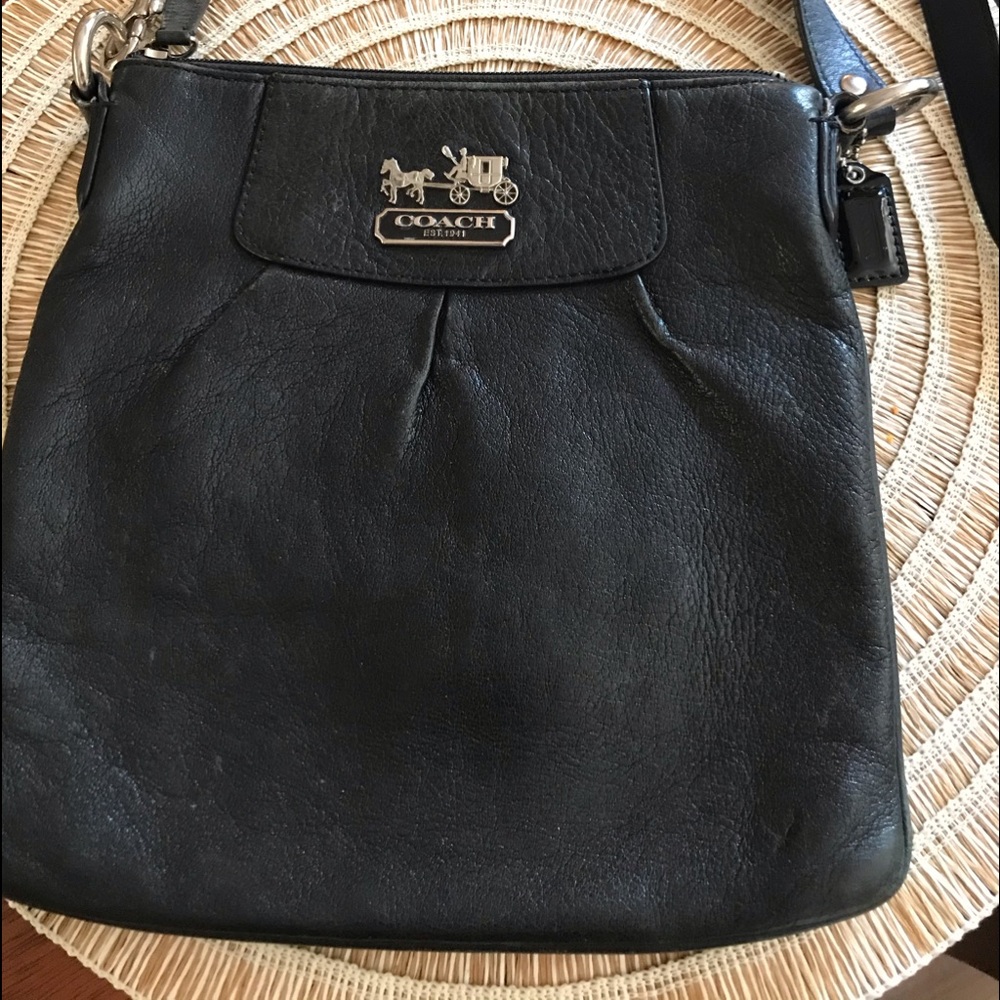 Coach Leather Black Cross Body Bag